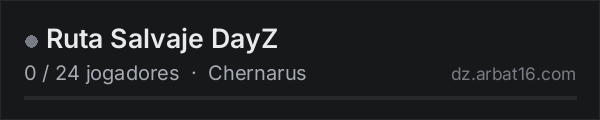 Ruta Salvaje DayZ na lista de servidores de DayZ da AR16
