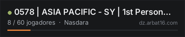 0578 | ASIA PACIFIC - SY | 1st Person Only na lista de servidores de DayZ da AR16