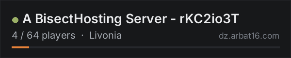 A BisectHosting Server - rKC2io3T on the AR16 DayZ server list