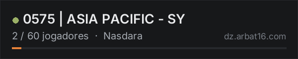 0575 | ASIA PACIFIC - SY na lista de servidores de DayZ da AR16