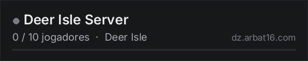 Deer Isle Server na lista de servidores de DayZ da AR16