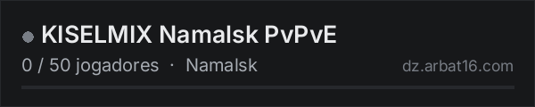 KISELMIX Namalsk PvPvE na lista de servidores de DayZ da AR16