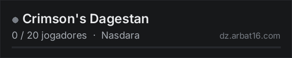 Crimson's Dagestan na lista de servidores de DayZ da AR16