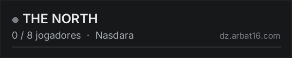 THE NORTH na lista de servidores de DayZ da AR16