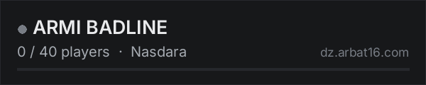 ARMI BADLINE on the AR16 DayZ server list