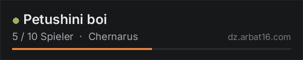 Petushini boi in der DayZ-Serverliste von AR16