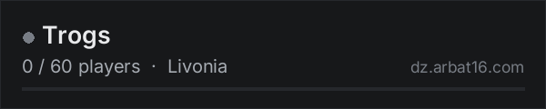 Trogs on the AR16 DayZ server list