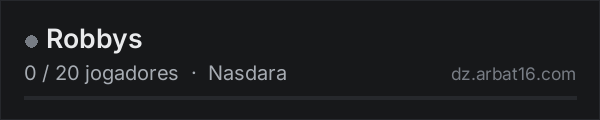 Robbys na lista de servidores de DayZ da AR16