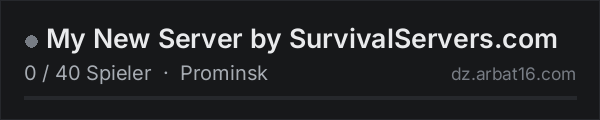 My New Server by SurvivalServers.com in der DayZ-Serverliste von AR16
