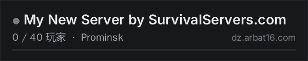 AR16 DayZ 服务器列表中的 My New Server by SurvivalServers.com