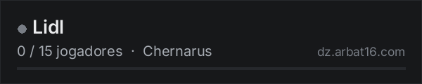 Lidl na lista de servidores de DayZ da AR16