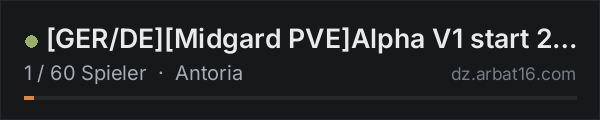 [GER/DE][Midgard PVE]Alpha V1 start 25.11 in der DayZ-Serverliste von AR16