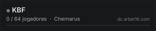 KBF na lista de servidores de DayZ da AR16