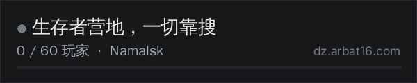 AR16 DayZ 服务器列表中的 生存者营地，一切靠搜