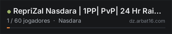 RepriZal Nasdara | 1PP| PvP| 24 Hr Raids| Helis| Extractions na lista de servidores de DayZ da AR16