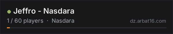 Jeffro - Nasdara on the AR16 DayZ server list