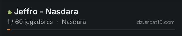 Jeffro - Nasdara na lista de servidores de DayZ da AR16