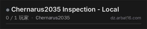 AR16 DayZ 服务器列表中的 Chernarus2035 Inspection - Local