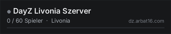 DayZ Livonia Szerver in der DayZ-Serverliste von AR16