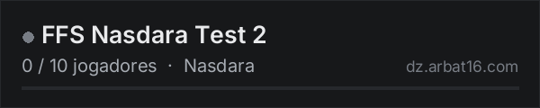 FFS Nasdara Test 2 na lista de servidores de DayZ da AR16
