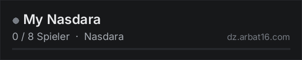 My Nasdara in der DayZ-Serverliste von AR16