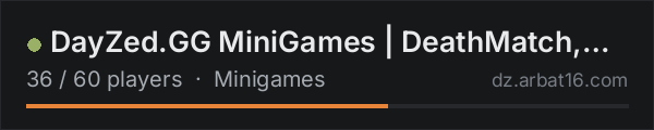 DayZed.GG MiniGames | DeathMatch, Gun Game, Aim Train, Counter on the AR16 DayZ server list