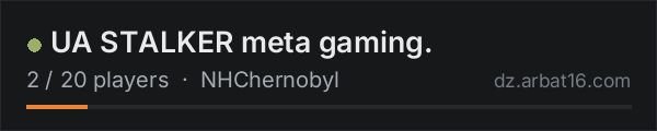 UA STALKER meta gaming. on the AR16 DayZ server list