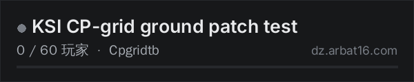 AR16 DayZ 服务器列表中的 KSI CP-grid ground patch test