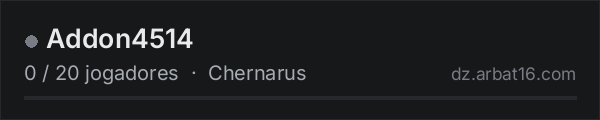 Addon4514 na lista de servidores de DayZ da AR16