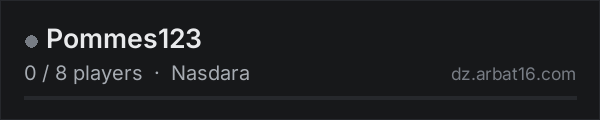 Pommes123 on the AR16 DayZ server list
