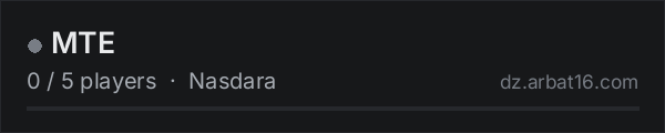 MTE on the AR16 DayZ server list