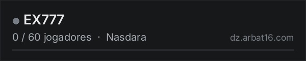 EX777 na lista de servidores de DayZ da AR16