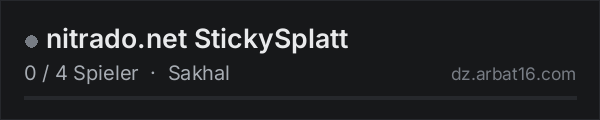nitrado.net StickySplatt in der DayZ-Serverliste von AR16