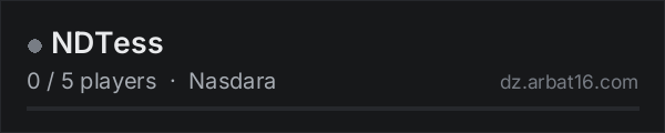 NDTess on the AR16 DayZ server list