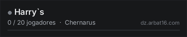 Harry`s na lista de servidores de DayZ da AR16
