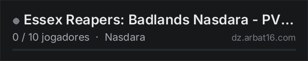 Essex Reapers: Badlands Nasdara - PVE - Base Building na lista de servidores de DayZ da AR16
