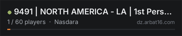 9491 | NORTH AMERICA - LA | 1st Person Only on the AR16 DayZ server list