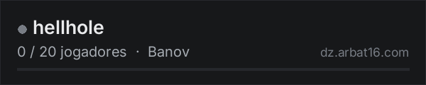 hellhole na lista de servidores de DayZ da AR16