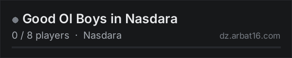 Good Ol Boys in Nasdara on the AR16 DayZ server list