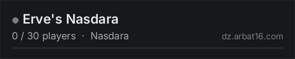 Erve's Nasdara on the AR16 DayZ server list