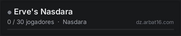 Erve's Nasdara na lista de servidores de DayZ da AR16