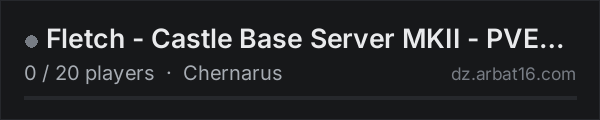 Fletch - Castle Base Server MKII - PVE Unless You FAAYFO on the AR16 DayZ server list
