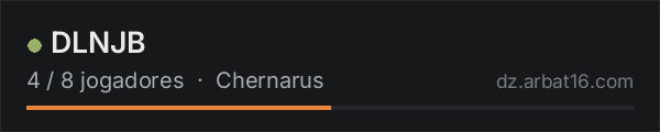 DLNJB na lista de servidores de DayZ da AR16