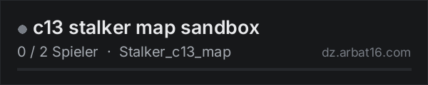 c13 stalker map sandbox in der DayZ-Serverliste von AR16