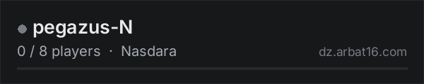 pegazus-N on the AR16 DayZ server list