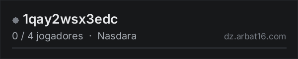 1qay2wsx3edc na lista de servidores de DayZ da AR16