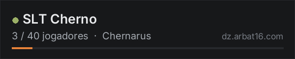 SLT Cherno na lista de servidores de DayZ da AR16