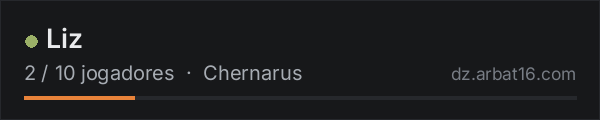 Liz na lista de servidores de DayZ da AR16