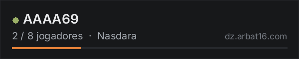 AAAA69 na lista de servidores de DayZ da AR16