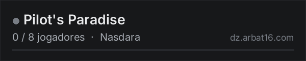 Pilot's Paradise na lista de servidores de DayZ da AR16
